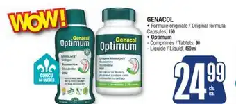 Jean Coutu GENACOL Original formula Capsules, Optimum Tablets, Liquid offer