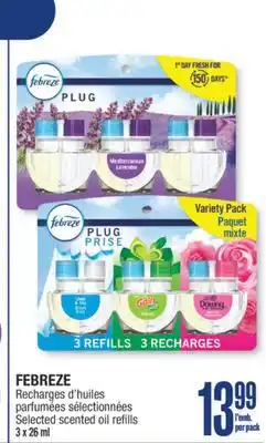 Jean Coutu FEBREZE Selected scented oil refills offer