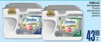 Jean Coutu SIMILAC Pro Advance Selected powders offer