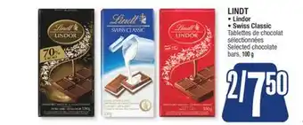 Jean Coutu LINDT Selected chocolate bars offer