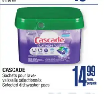 Jean Coutu CASCADE Selected dishwasher pacs offer