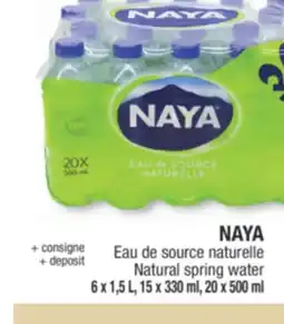 Jean Coutu NAYA Natural spring water offer