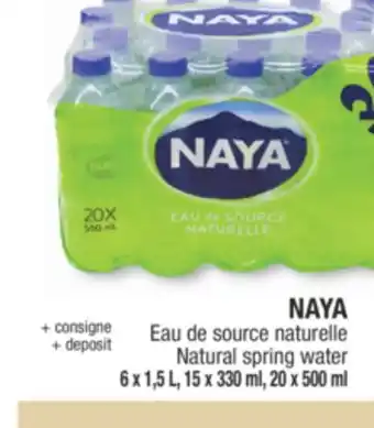 Jean Coutu NAYA Natural spring water offer