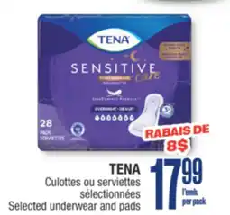 Jean Coutu TENA Selected underwear and pads offer