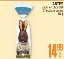 Jean Coutu ABTEY Chocolate bunny offer