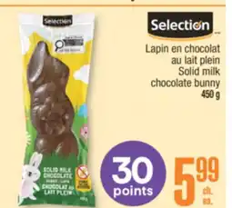 Jean Coutu SELECTION Solid milk chocolate bunny offer