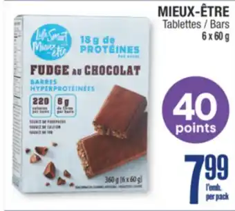 Jean Coutu MIEUX-ÊTRE Bars offer