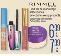 Jean Coutu RIMMEL Selected makeup products offer