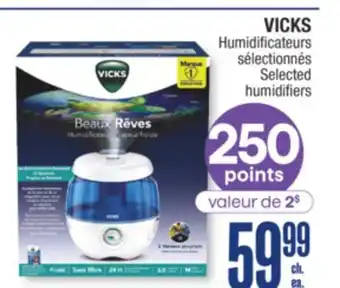 Jean Coutu VICKS Selected humidifiers offer