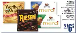 Jean Coutu MERCI, RIESEN, WERTHER'S ORIGINAL selected products offer