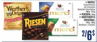 Jean Coutu MERCI, RIESEN, WERTHER'S ORIGINAL selected products offer