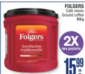 Jean Coutu FOLGERS Ground coffee offer