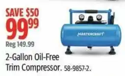 Canadian Tire 2-Gallon Oil-Free Trim Compressor offer