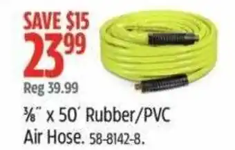 Canadian Tire 3/8" x 50" Rubber/PVC Air hose offer