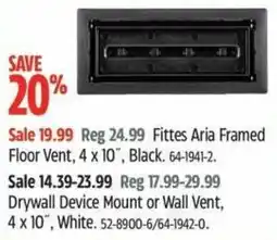 Canadian Tire Fittes Aria Framed Floor Vent offer