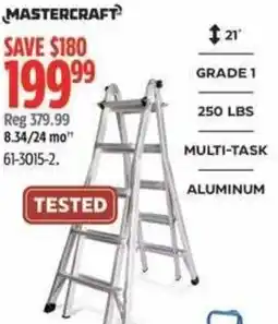 Canadian Tire Mastercraft Aluminum Ladder offer