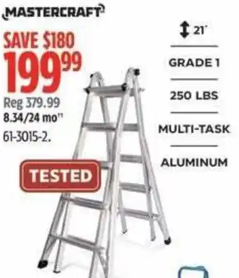 Canadian Tire Mastercraft Aluminum Ladder offer