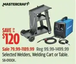 Canadian Tire Mastercraft Welders, Welding Cart or Table offer