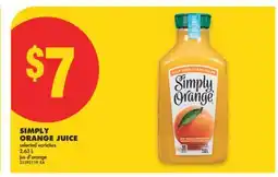 No Frills SIMPLY ORANGE JUICE, 2.63 L offer