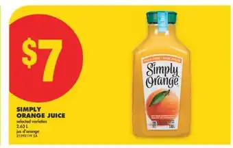 No Frills SIMPLY ORANGE JUICE, 2.63 L offer