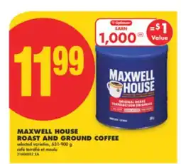 No Frills MAXWELL HOUSE ROAST AND GROUND COFFEE, 631-900 G offer