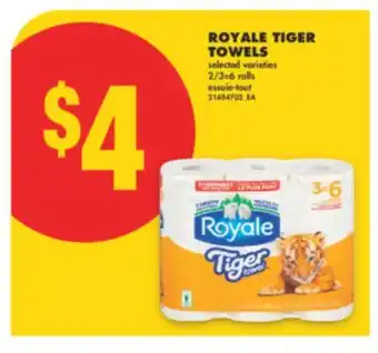 No Frills ROYALE TIGER TOWELS offer