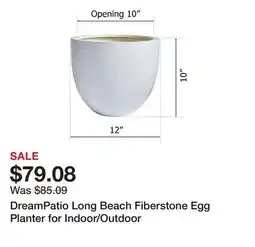 Bed Bath & Beyond DreamPatio Long Beach Fiberstone Egg Planter for Indoor/Outdoor offer