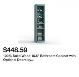 Bed Bath & Beyond 100% Solid Wood 16.5 Bathroom Cabinet with Optional Doors by Palace Imports offer