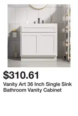 Bed Bath & Beyond Vanity Art 36 Inch Single Sink Bathroom Vanity Cabinet offer