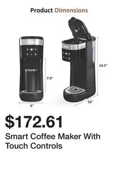 Bed Bath & Beyond Smart Coffee Maker With Touch Controls offer