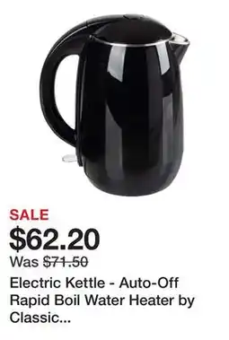 Bed Bath & Beyond Electric Kettle - Auto-Off Rapid Boil Water Heater by Classic Cuisine - Black offer