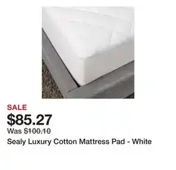 Bed Bath & Beyond Sealy Luxury Cotton Mattress Pad - White offer