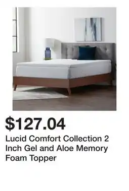 Bed Bath & Beyond Lucid Comfort Collection 2 Inch Gel and Aloe Memory Foam Topper offer