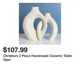 Wayfair Christiam 2 Piece Handmade Ceramic Table Vase offer