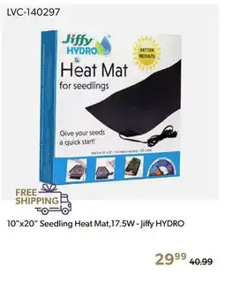 Shopper+ 10x20 Seedling Heat Mat, 17.5W - Jiffy HYDRO offer