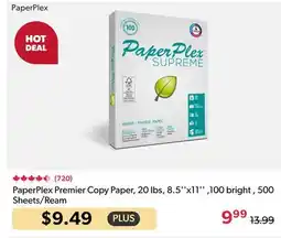 Shopper+ PaperPlex Premier Copy Paper, 20 lbs, 8.5 x 11, 100 bright , 500 Sheets/Ream offer