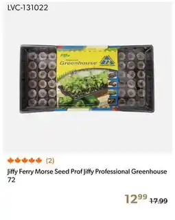 Shopper+ Jiffy Ferry Morse Seed Prof Jiffy Professional Greenhouse 72 offer