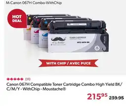 Shopper+ Canon 067H Compatible Toner Cartridge Combo High Yield BK/ C/M/Y - WithChip - Moustache offer