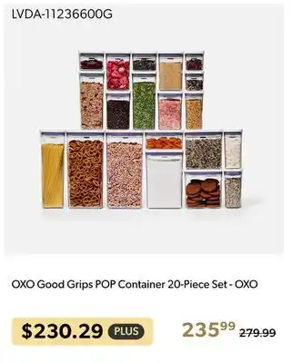 Shopper+ OXO Good Grips POP Container 20-Piece Set - OXO offer