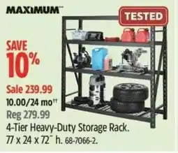 Canadian Tire Maximum 4-Tier Heavy-Duty Storage Rack offer