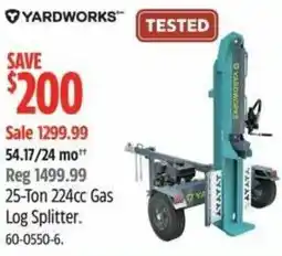 Canadian Tire Yardworks 25-Ton 224cc Gas Log Splitter offer