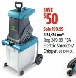 Canadian Tire Yardworks Electric Shredder/Chipper offer