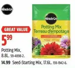 Canadian Tire Miracle Gro Potting Mix offer