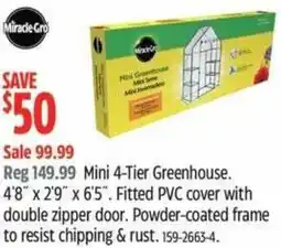 Canadian Tire Miracle Gro Mini 4-Tier Greenhouse offer