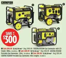 Canadian Tire Champion Gas Generator with Co Shield offer