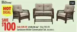 Canadian Tire Sandstone Wicker Conversation Set offer