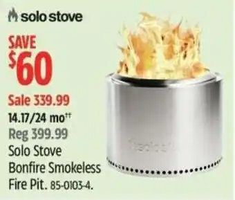 Canadian Tire solo stove Bonfire Smokeless Fire Pit offer