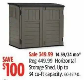 Canadian Tire Suncast Horizontal Storage Shed offer