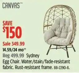 Canadian Tire Canvas Sydney Egg Chair offer