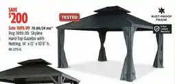 Canadian Tire Canvas Skyline Hard-Top Gazebo with Netting offer